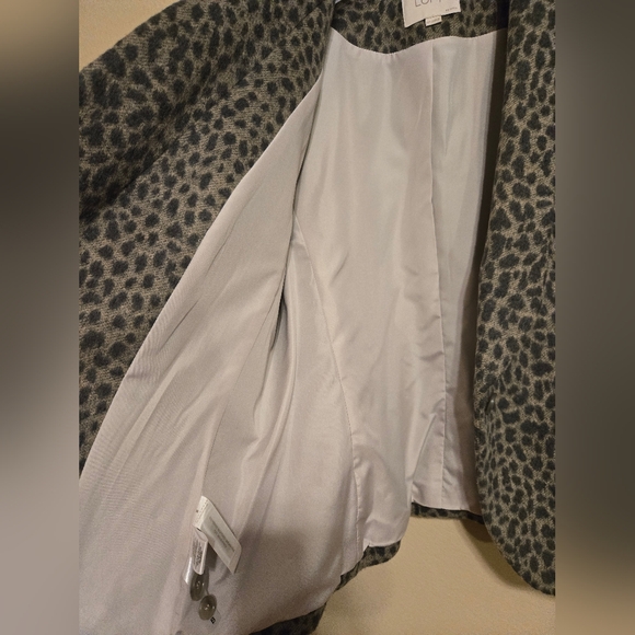 Ann Taylor Loft Leopard Wool Blend Lined Jacket Blazer Size 12P EUC - Picture 11 of 15